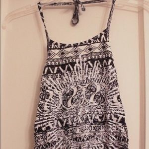 Full Tilt B&W Halter Top